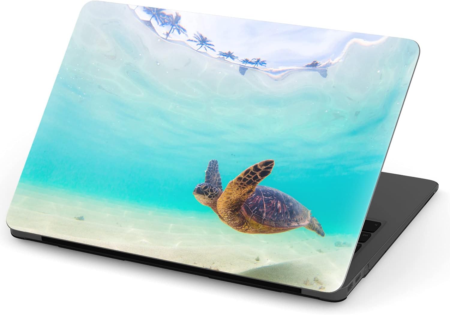 Mertak Hard Case Compatible with MacBook Pro 16 14 Air 15 13 inch M3 M2 M1 Mac 2024 2023 2022 2018 Blue Protective Underwater Clear Cute Touch Bar Shell Swimming Laptop Ocean Girl Women Turtle Sea