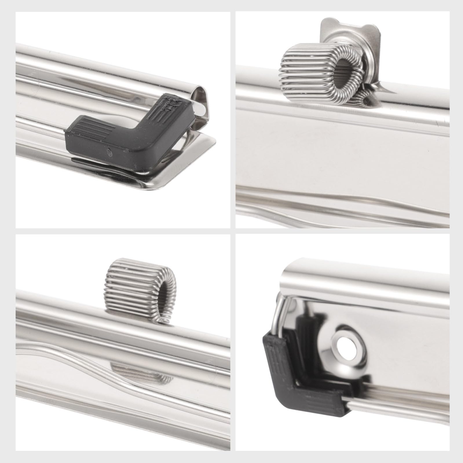 Balacoo 5 Pezzi Clip per Portablocco in Metallo Argento Porta Penne, Resistente e Durevole, per Uffici e Case, Design Minimalista ed Elegante