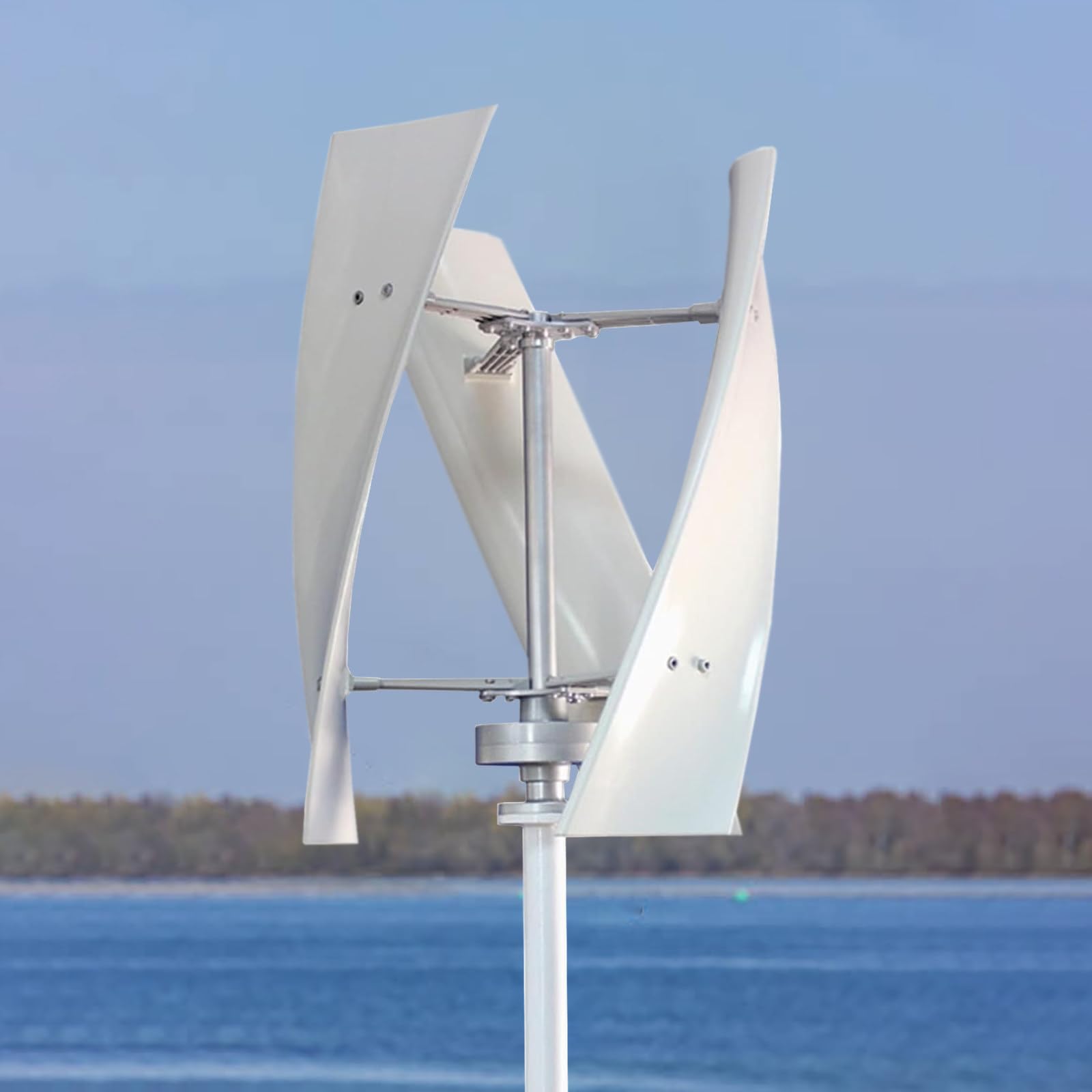 Éolienne verticale 16000W contre les coupures de courant via générateur triphasé hybride 48V