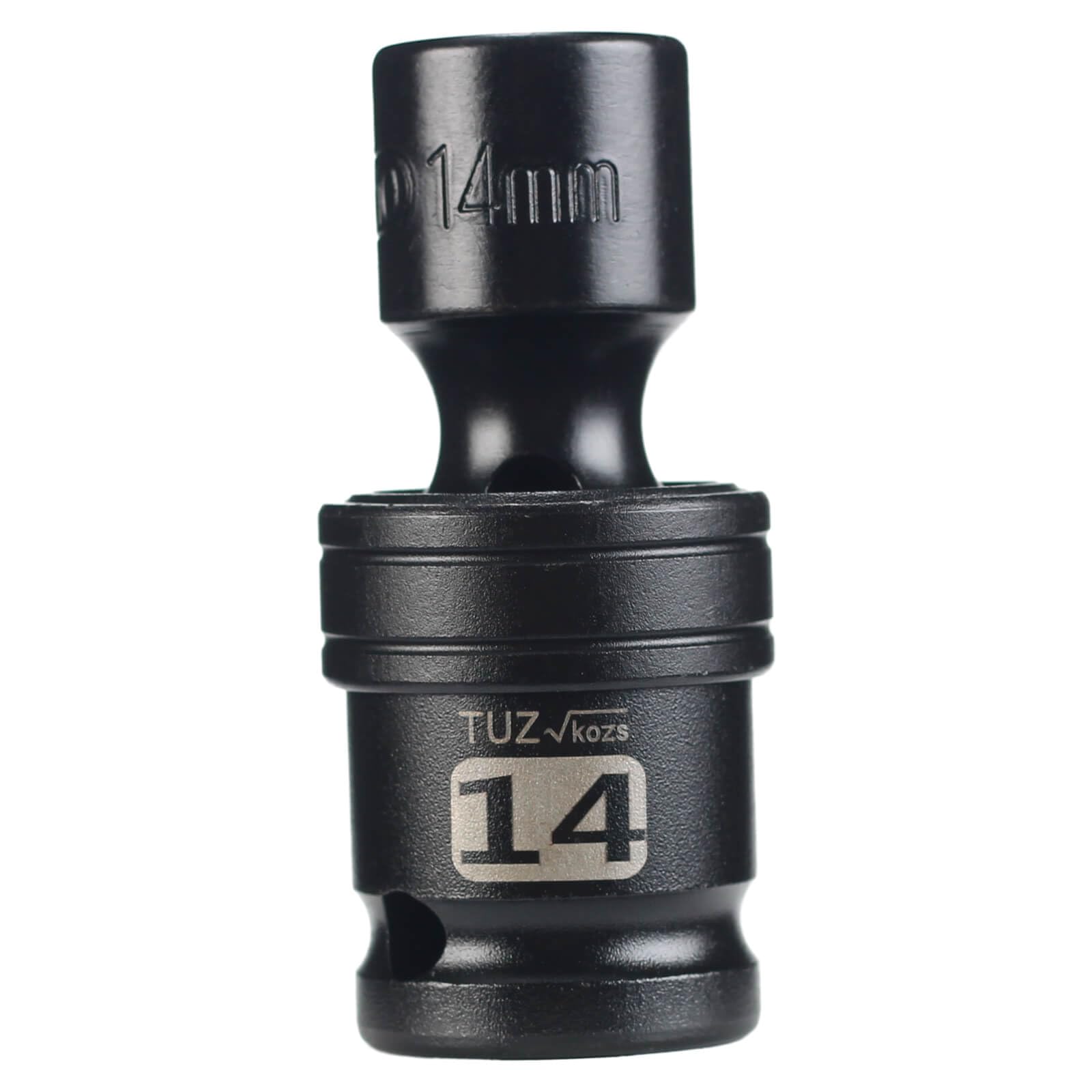 1/2" Drive Metric 14mm Shallow Universal Swivel Impact Socket, 6PT, CR-MO