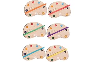 NOLITOY 6pcs Miniature Palette Home Decoration Mini Accessories Oil Paint Palette Paint...