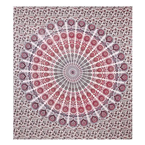 Gokul Handloom Hippie Tapestry, Hippy Mandala Bohemian Tapestries, Indian Dorm Decor, Psychedelic Tapestry Wall Hanging Ethnic Decorative Cover