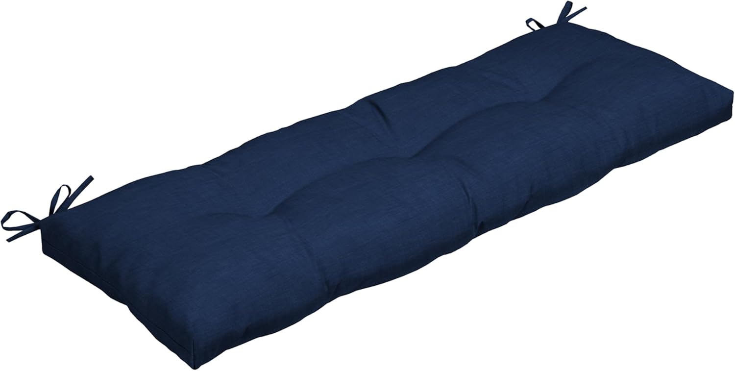 48 x 18 Sapphire Blue Eco-Friendly Tufted Outdoor Bench Cushion
