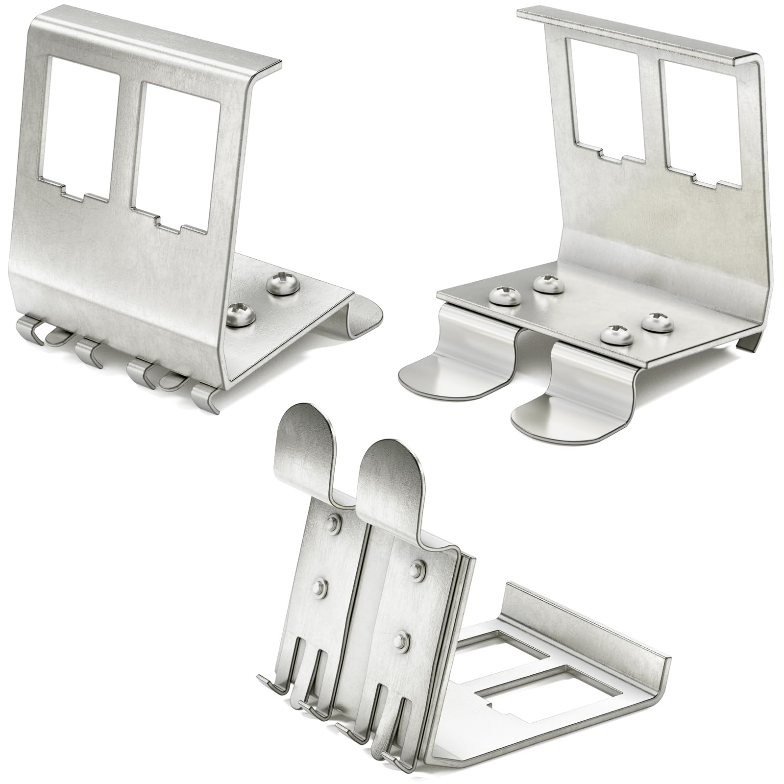 hb-digital Juego de 16 módulos Keystone CAT.6a RJ45 + 8 adaptadores de riel de metal Keystone para riel de sombrero, 35 mm, estándar | RJ45 Jack apantallado de acero inoxidable LSA, montaje Ethernet