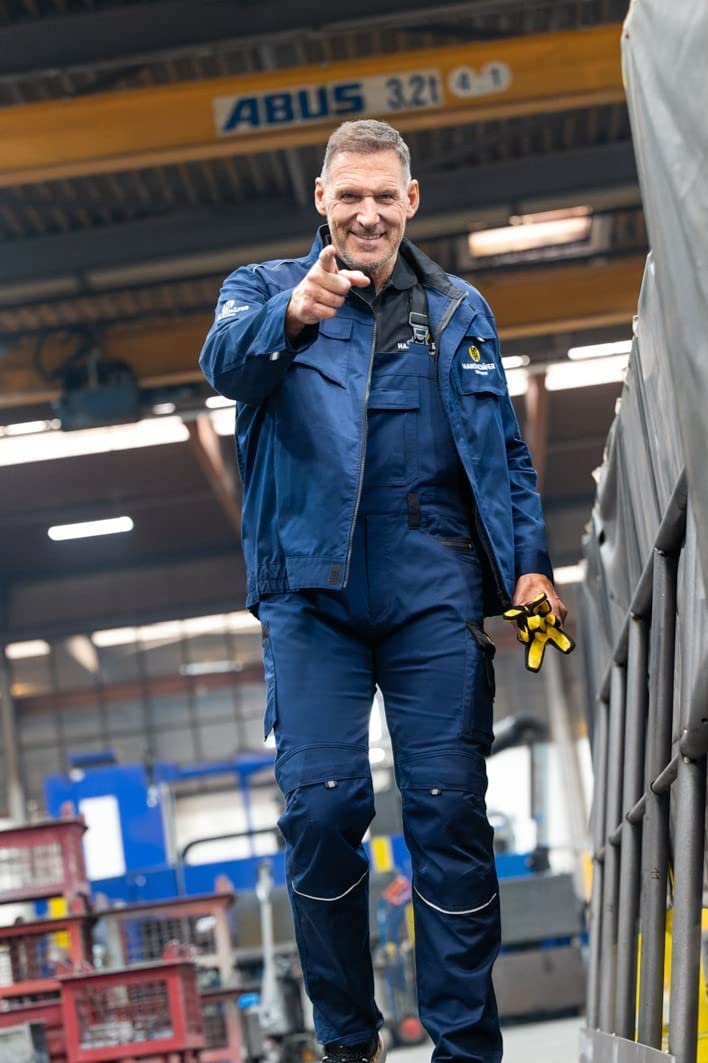 HSW Professional – Latzhose für Herren – Lange Arbeitshose mit Knietaschen – Bequem, strapazierbar und qualitativ