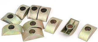 uxcell 8mm Hole Dia Furniture Connector Half Moon Nuts Spacer Washer Bronze Tone 10PCS