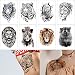 8 Sheets Tiger Lion Forest Design Temporary Tattoo Sticker Water Transfer Fake Tattoo