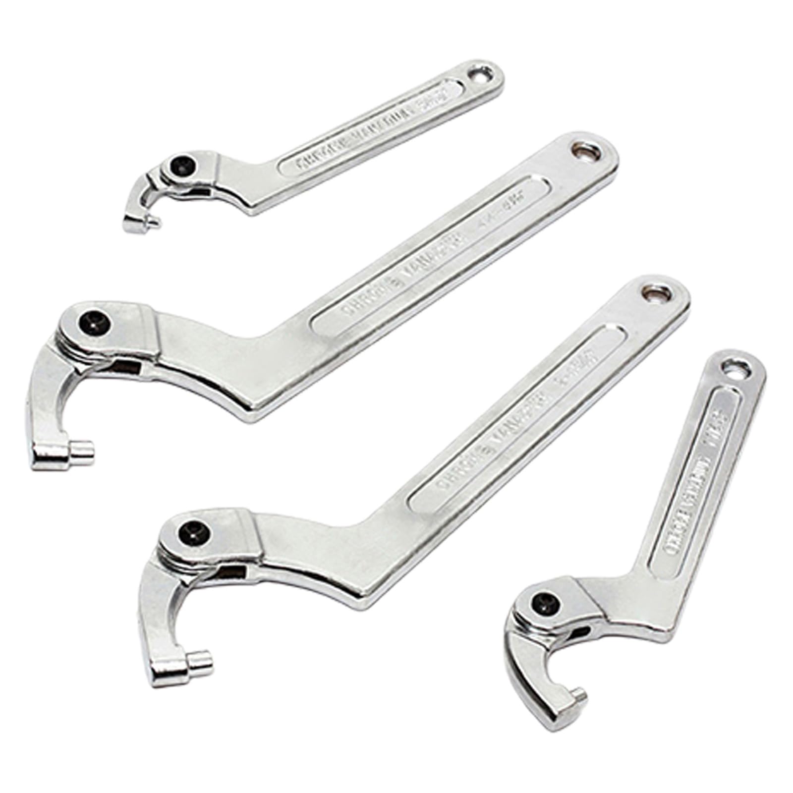 Oxxggkao Round Head Effective Steel Water Meter Tool Including Square/Round End Adjustable Hook Wrench For Tight Areas Spanner Water Meter