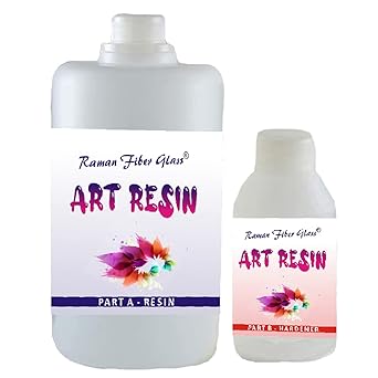 Raman fiber glass Long-Lasting, Smooth Finish | Epoxy Art Resin | Resin Art kit 500gm