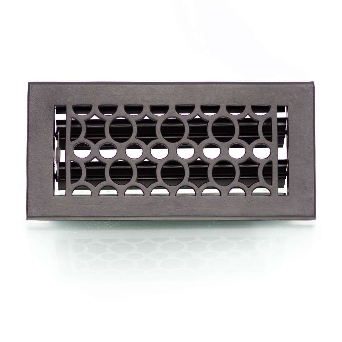 Antikas - Grille d'aération pour four, grille d'aération réglable, grille de cheminée, en noir.