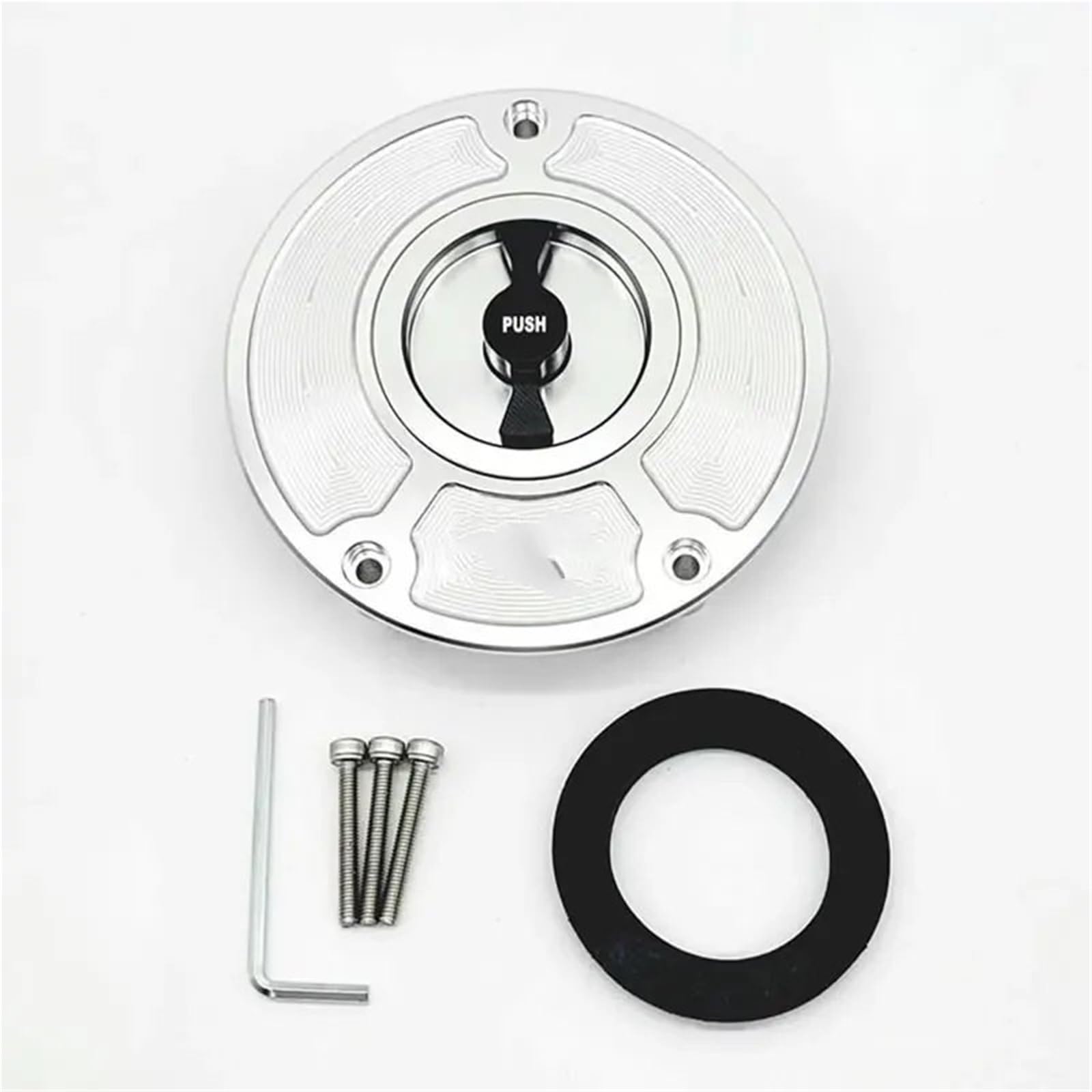 Samochodowe korki wlewu oleju Motocykl CNC Aluminium Paliwo Gazowe Kapturki Zbiornika Pokrywa Z Szybkim Blokowaniem Pasuje Do HONDA CBR 600 F4I F4 F3 F2(Silver and Black)
