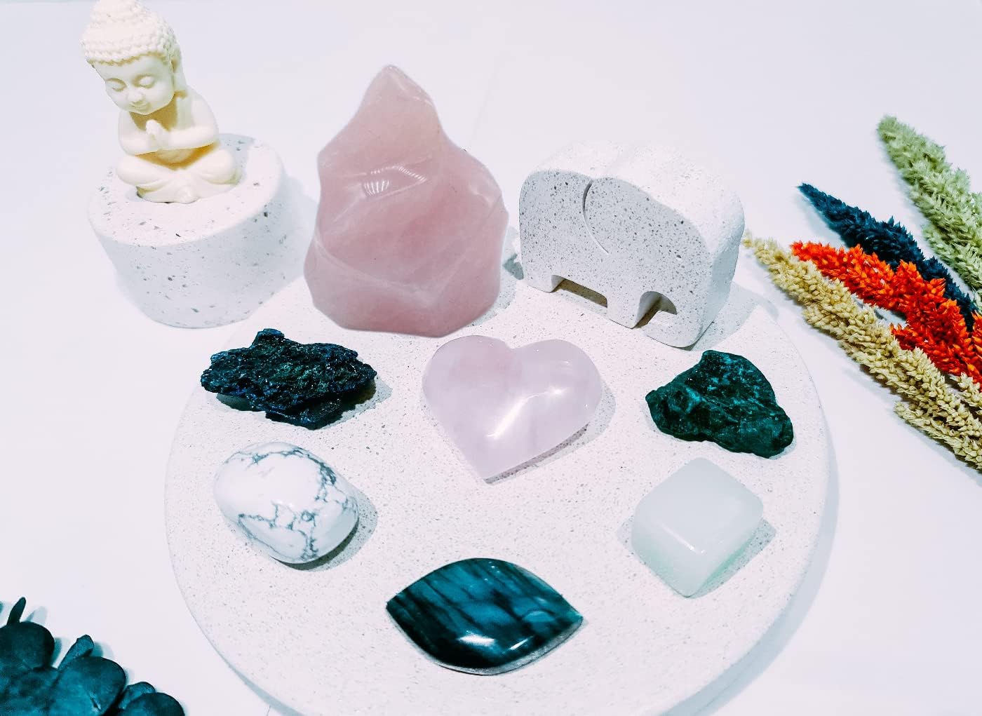 Rose Quartz Carved Flame Shape Crystal Tower Heart Chakra Healing Stones Home Decor Love Gift 1 Pcs 2-2.5 Lbs