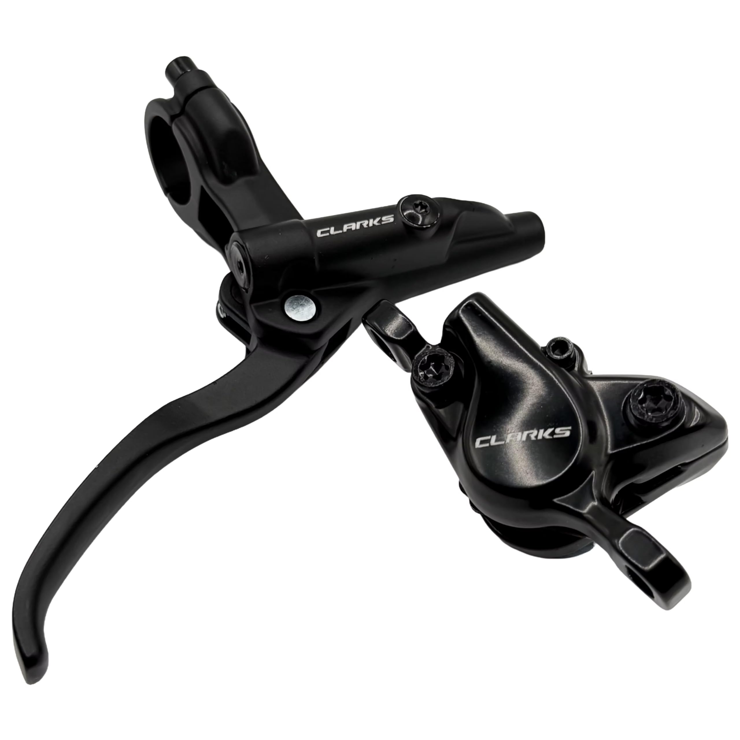 Clarks Cycle Systems MX 2-Piston Hydraulic Disc Brake Set, Including Rotors, Olives, IS Mounts, 180/160mm