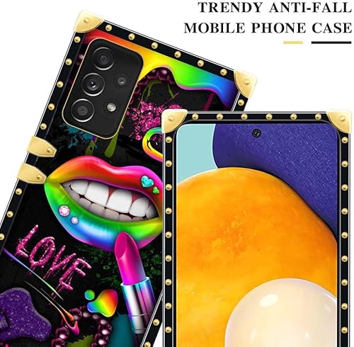 Miniatura 2 de Funda compatible con Samsung Galaxy A52 5G, TPU suave de lujo y parte trasera de policarbonato duro para niñas y mujeres, funda protectora a prueba