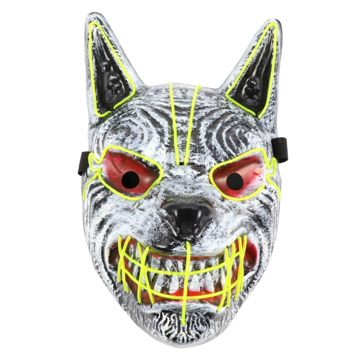 BESTonZON 2pièces Masque Halloween Led Effrayant Pour Fête Masque Complet De Loup Et Festive Non Éclairé Unique Confortable à Porter