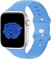 Vista 28 de Bandiction Compatible with Apple Watch Series 3 38mm Series 5 40mm iWatch Bands 38mm 40mm 41mm, Soft Silicone Sport Replacement Strap Compatible for