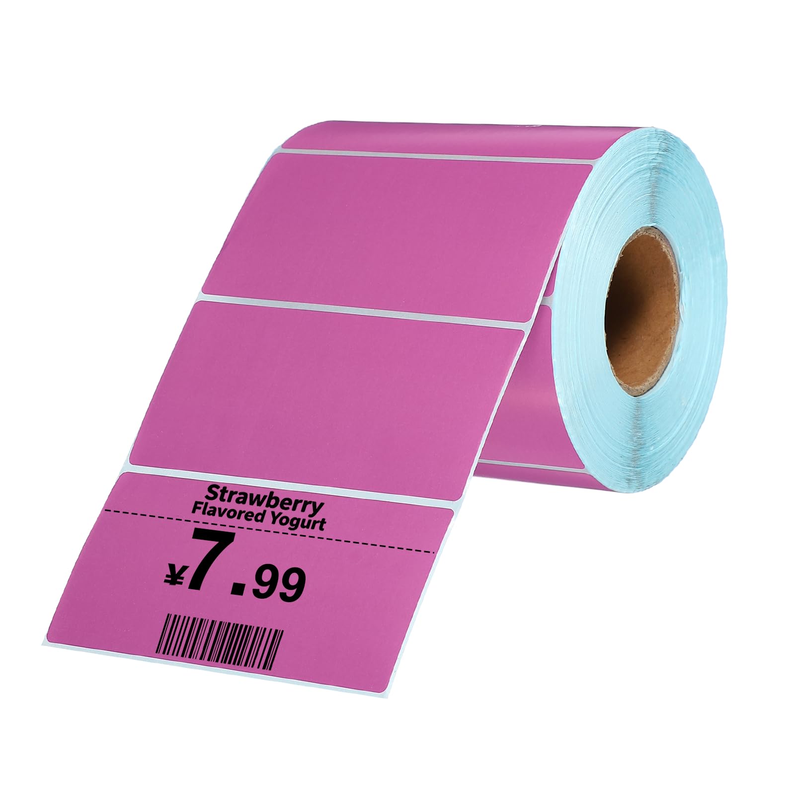 PATIKIL 1000 Etichette Termiche, 2x3.94 Pollici Etichette Termiche Adesive Per Stampanti Etichette Autoadesive Rotolo Di Carta Piccolo, Viola