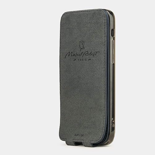 Miniatura 6 de Funda de piel tipo cartera para iPhone 12 y 12 PRO - Modelo patentado - Fabricado en Francia -  Azul