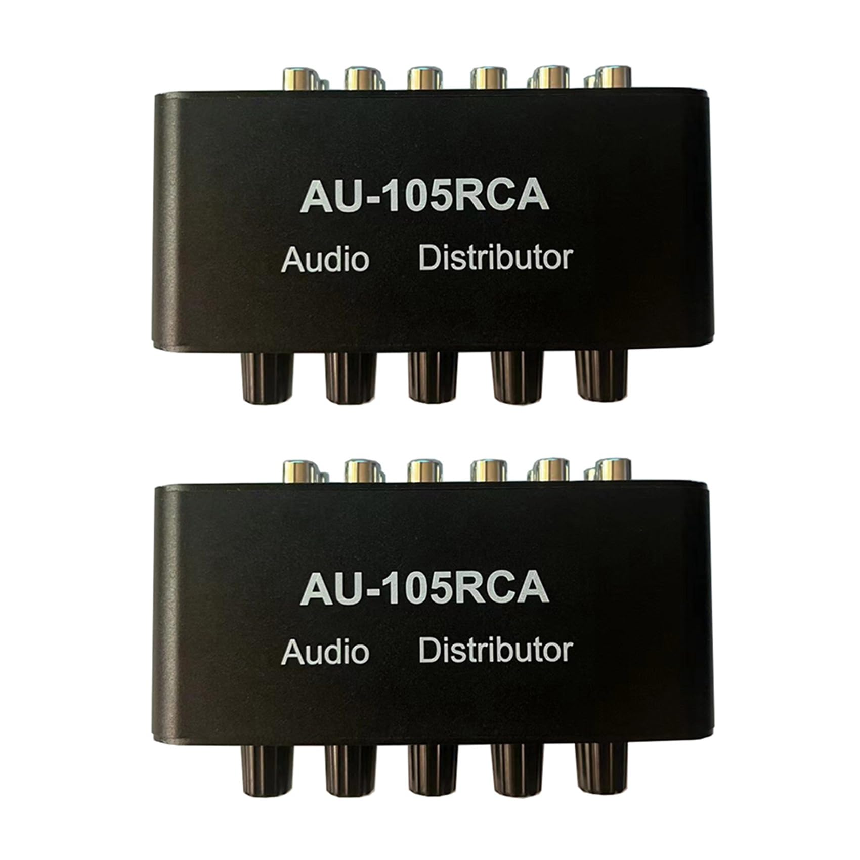 AU-105RCA Lot de 2 répartiteurs audio stéréo 1 entrée 5 sorties répartiteur audio multicanal pour régulateur de volume