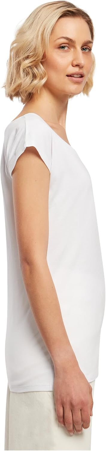 Build Your Brand Ladies Wide Neck Tee, modisches T-Shirt für Frauen aus Baumwolle erhältlich in vielen Farben, Größen XS-5XL image 2