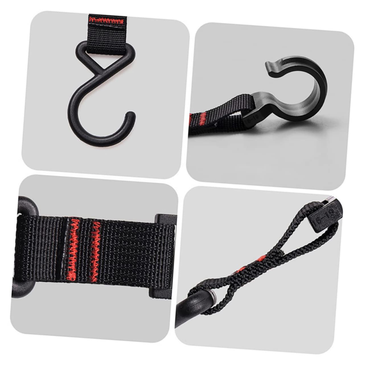 Sosoport Gancio Accessorio Campeggio Portautensili Gancio del Cavo del Ganci Gancio Portaborse Gancio Gancio Esterno Plastica Acciaio Black