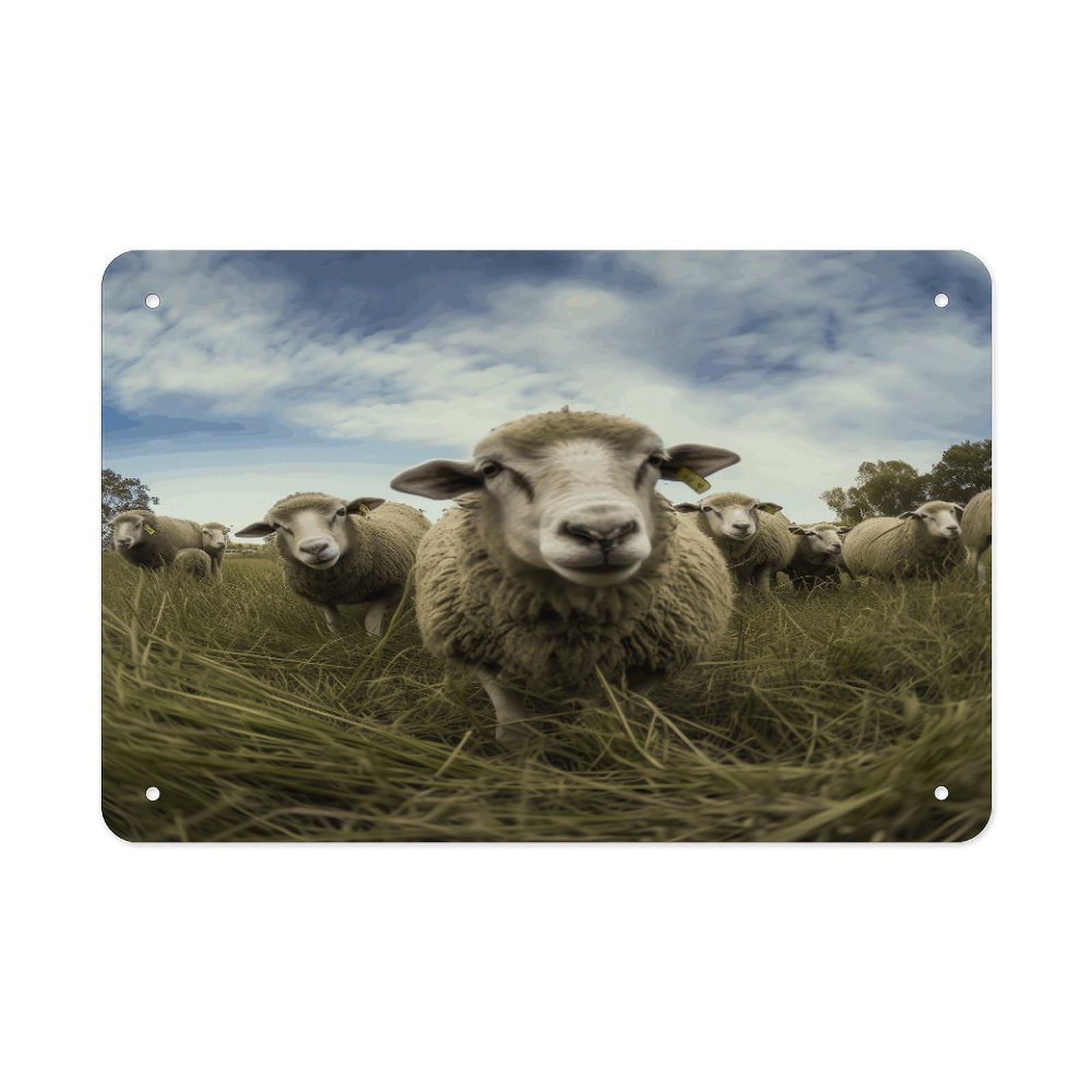 Fodpand Style Flock Of Sheep Wall Art Metal Signs Tin Sign