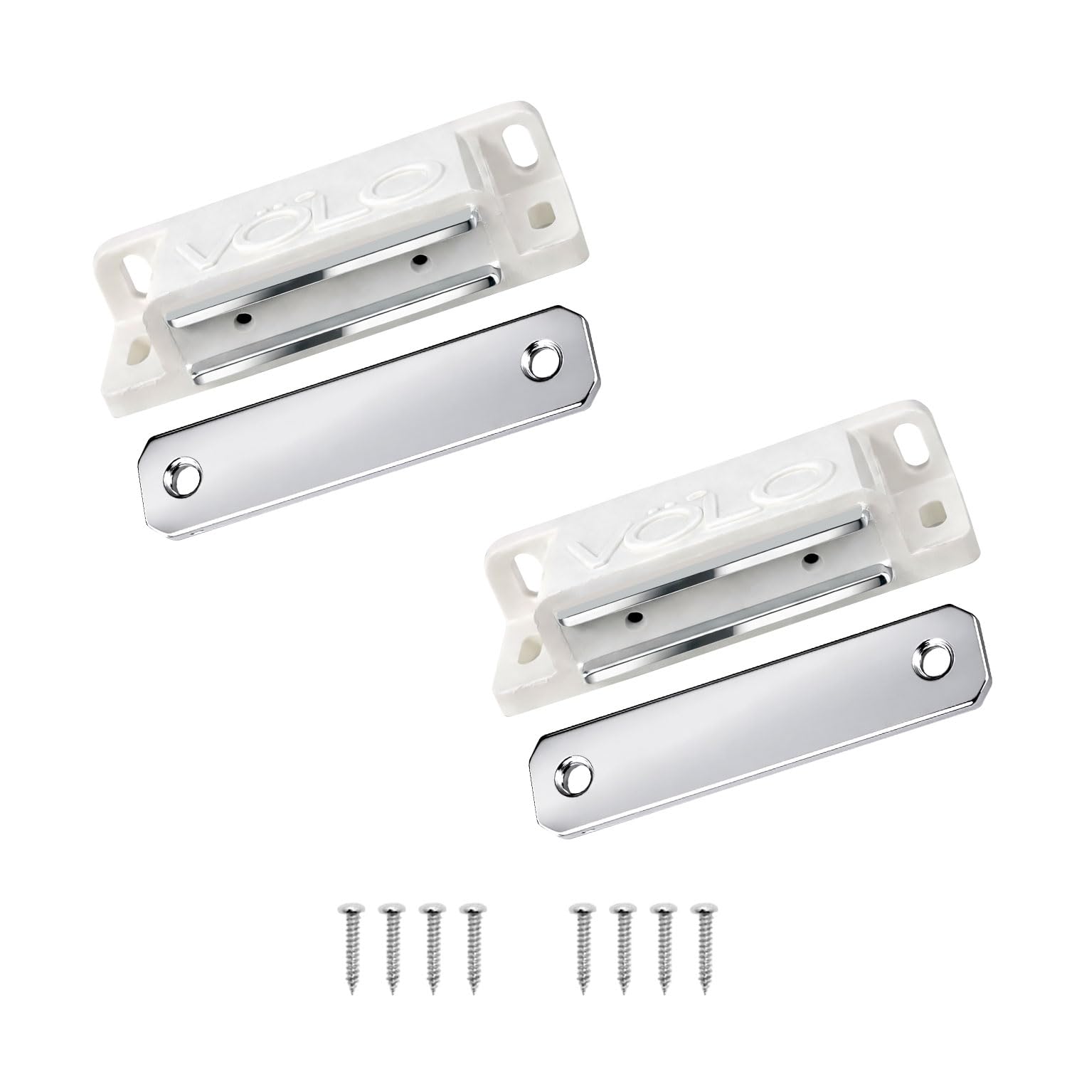 Volo Door Catcher/Door Magnet for Cabinet Cupboard Wardrobe Kitchen Bathroom Office/Door Closer Magnet (White) Pack of 2 Pcs.-image-3