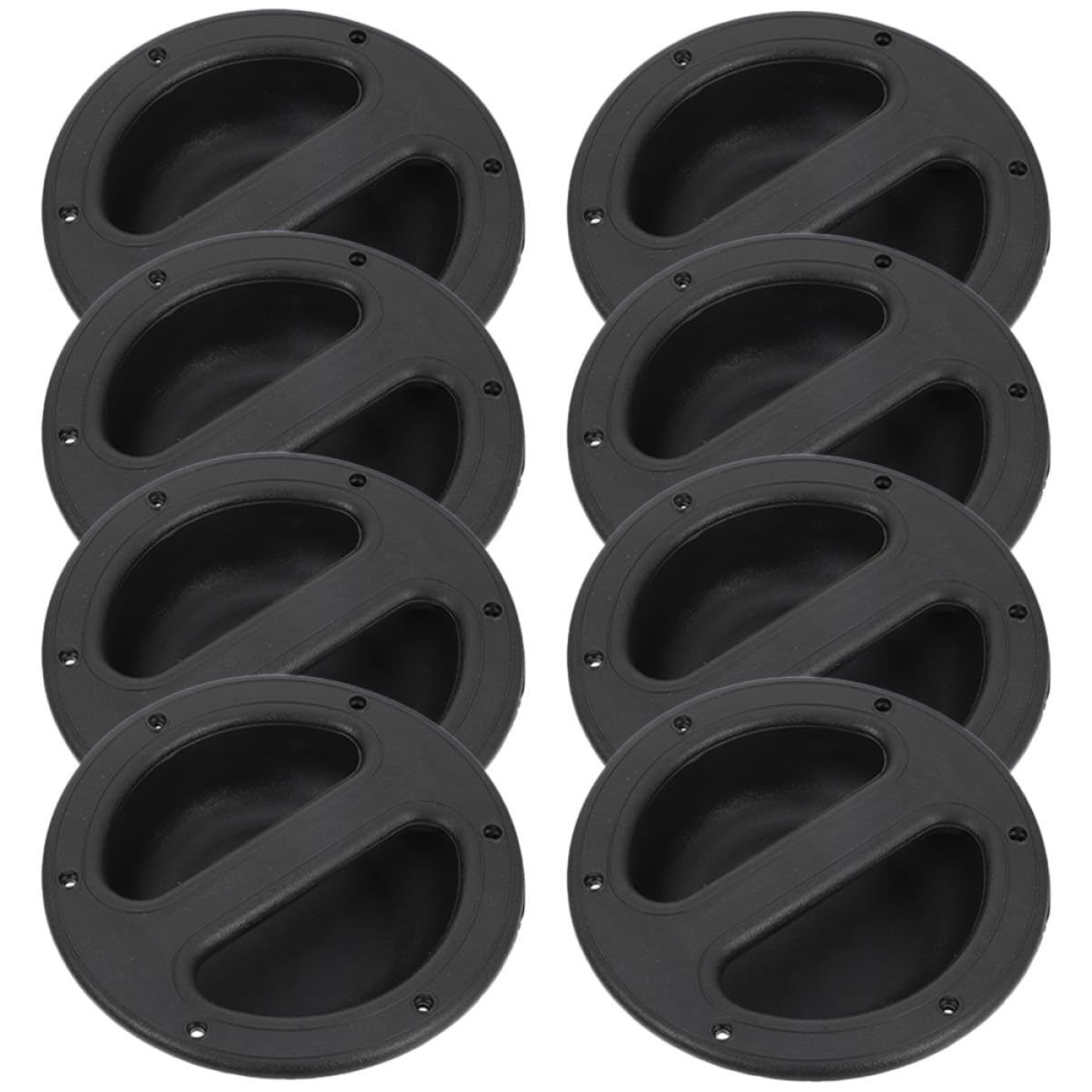8 pièces Poignée Encastrée pour Enceinte Abs Noir Poignée Robuste pour Haut-parleurs et Caissons de Basse Design Simple et Résistant pour Transport Sécurisé