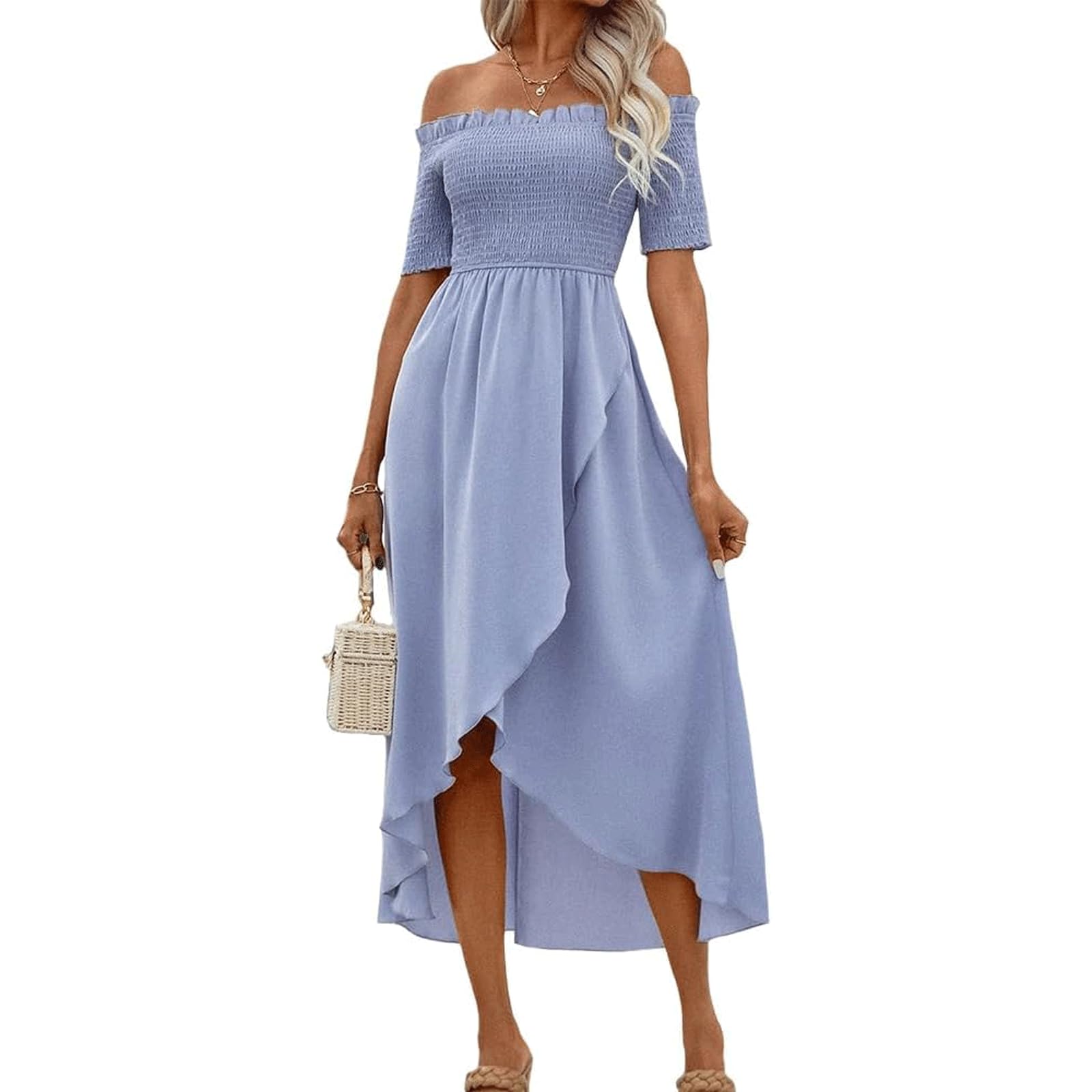 Amazon.co.jp: ストラップレスマキシドレス スモックマキシドレス  