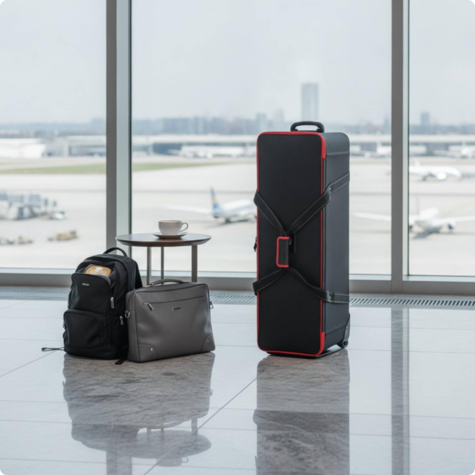 Camera Rolling Case Sac Photo Valise Trolley Boîtier Transport Intérieur Rembourré Modulable Revêtement Étanche Nylon, 84cm Noir, 84cm