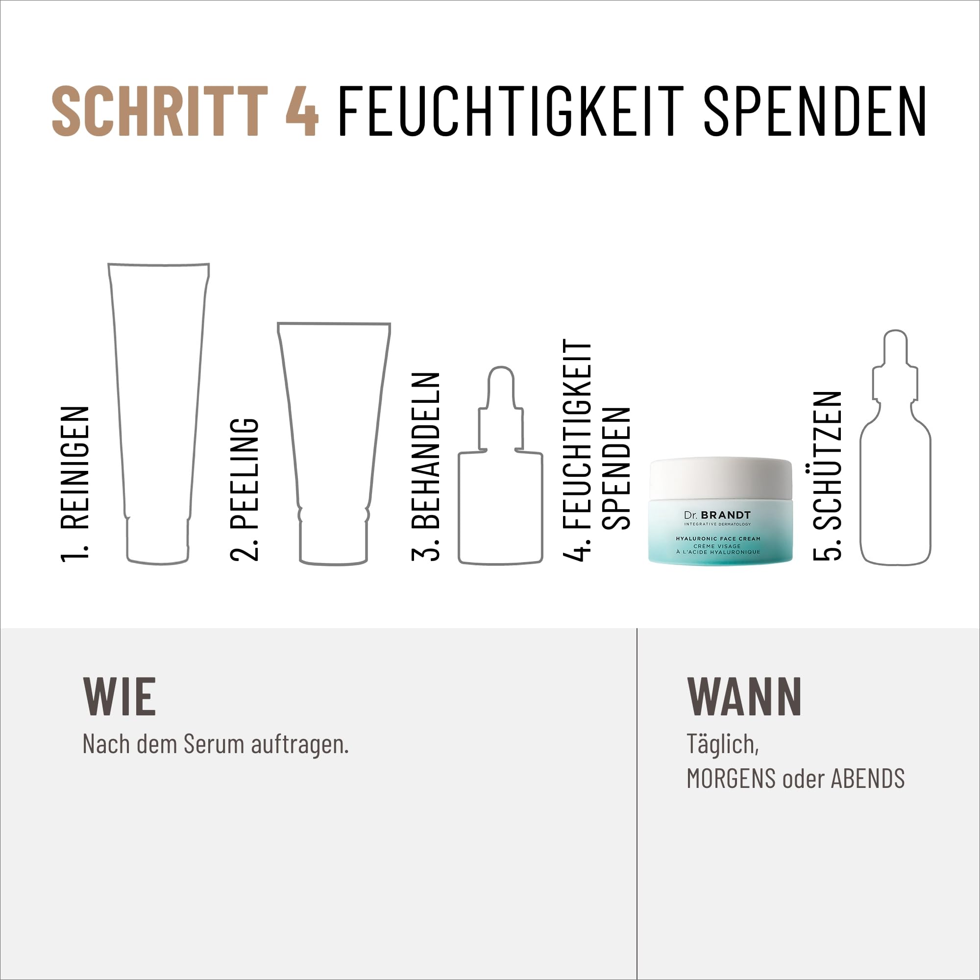 Dr. Brandt Needles No More Hyaluronic Face Cream - Lang anhaltende aufpolsternde Feuchtigkeitscreme für dehydrierte und trockene Haut - 50 g