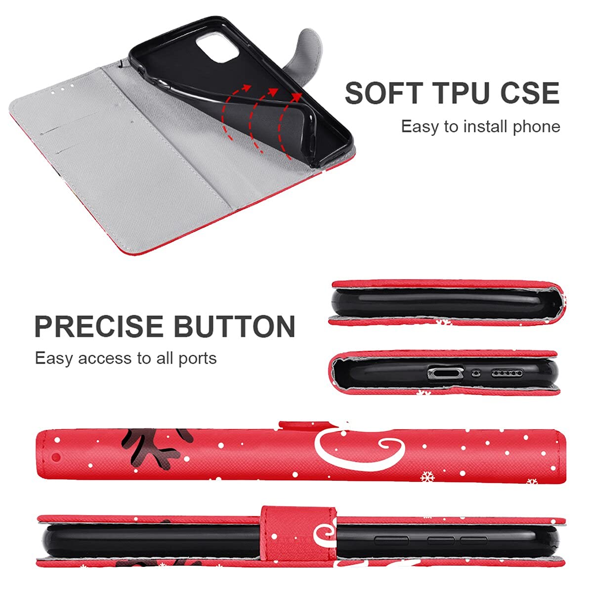 Yoedge Cover per Xiaomi 11T/11T Pro 5G 6,67, Flip Custodia Portafoglio in Pelle Premium Slot con Natale del Fumetto Design, con Supporto Stand e Chiusura Magnetica Case per Xiaomi 11T 5G