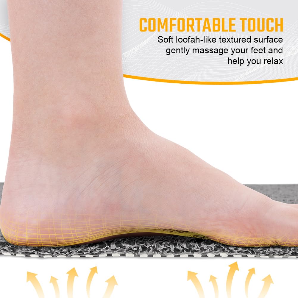 Tappetino Doccia Antiscivolo In PVC 60x40cm - Morbido, Antimuffa, Asciugatura Rapida Per Bagno Sicuro - Foto 5