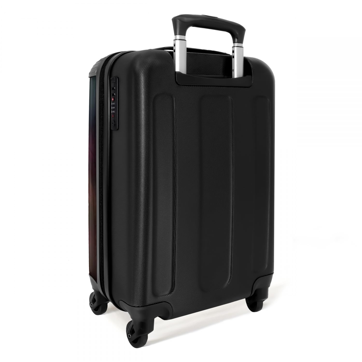 NoBoringSuitcases.com® Kinderkoffer Mädchen Reisekoffer mit Rollen Handgepäck Koffer Pferd - Rosa Blumen - Natur - Wald - 55x35x20cm