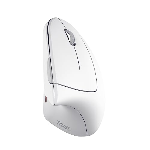 Verto Mouse Verticale Wireless, Mouse Ergonomico senza Filo, Ridurre la Tensione del Braccio e del Polso, 800-1600 DPI, 6 Pulsanti, PC, Computer, Portatile, Mac, Batterie Incluse - Bianco - Mouse gaming - Immagine 11
