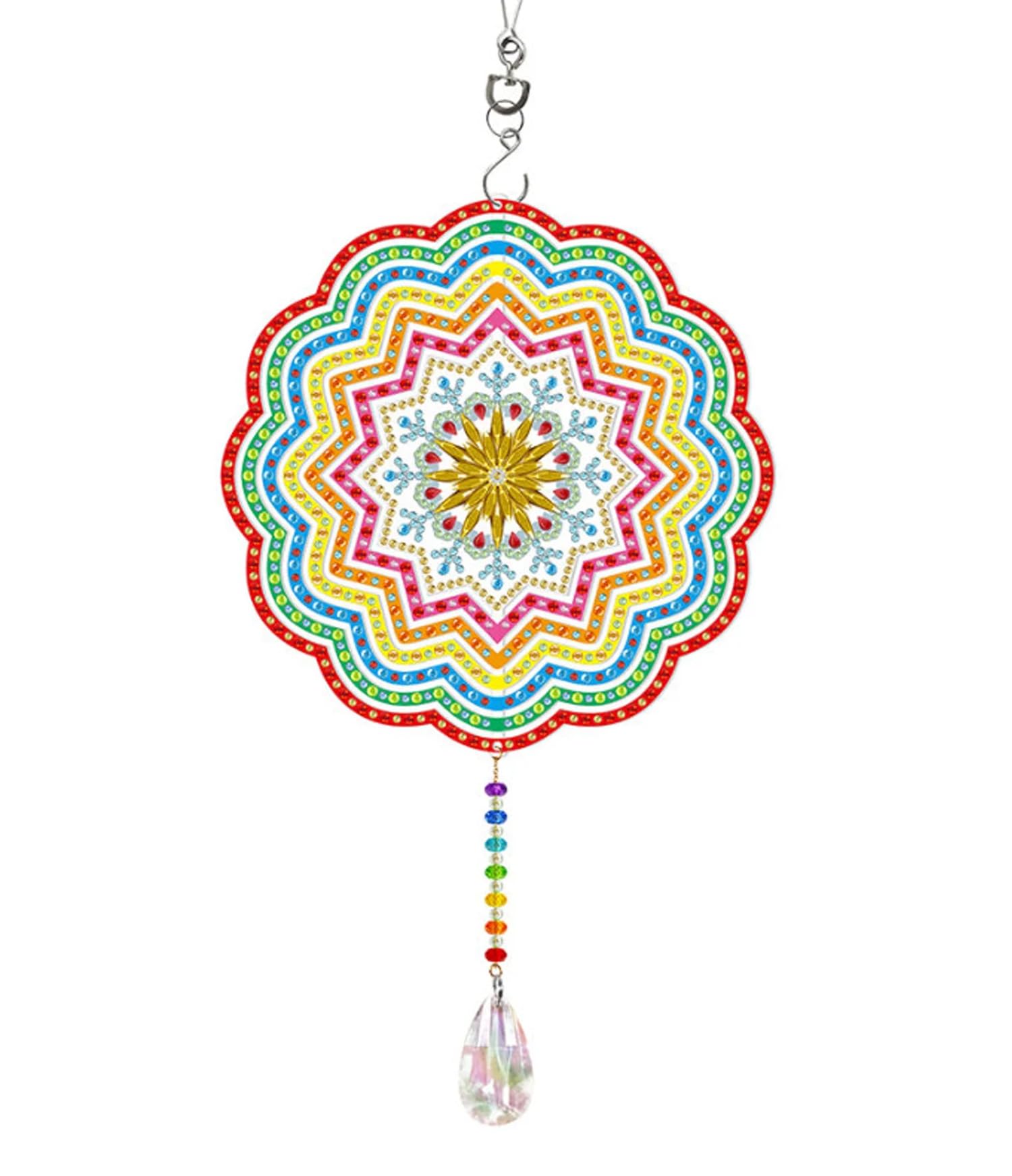 Syntego Star Sun Catcher 5D Diy Snowflake Diamond Art Hanging Kit 40.5Cm | Rotatable Double-Sided Crystal, Sun Catcher, Rhinestone, Layer Sticky Surface Art Kit For Table Top & Home Decor | Perfect For Gifting