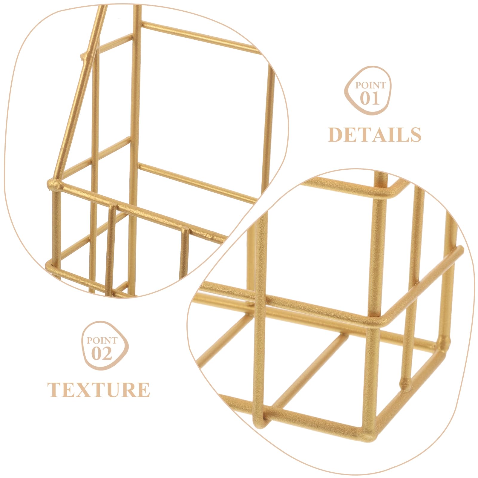 Cabilock Revistero de Pared Metálico Dorado Estantes para Periódicos, Diseño Moderno y Artesanal de Hierro Resistente para Organización en Oficina