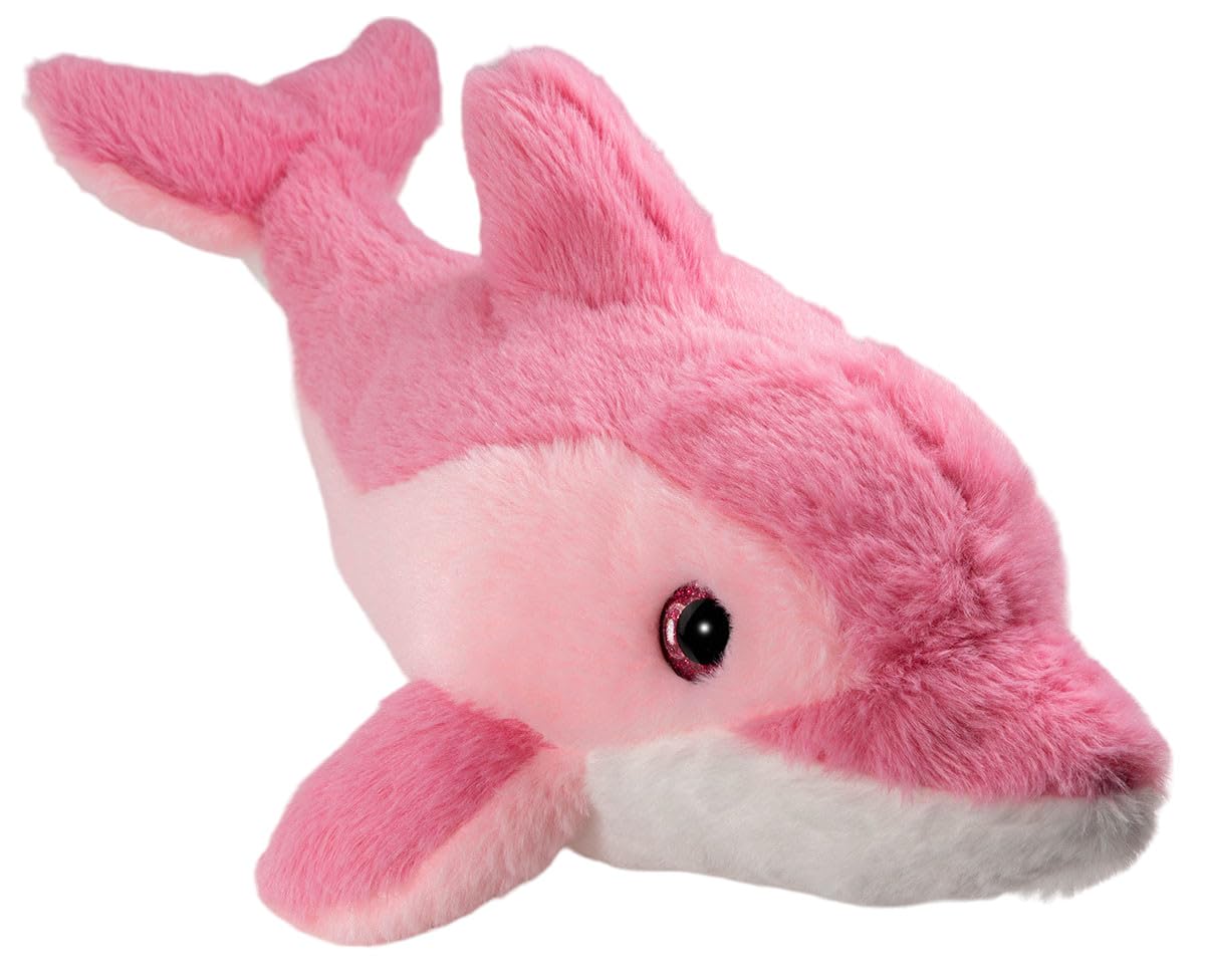 Carl Dick dolphin pink with glitter eyes, cuddly toy, soft toy 17.5 inches, 44cm 3581