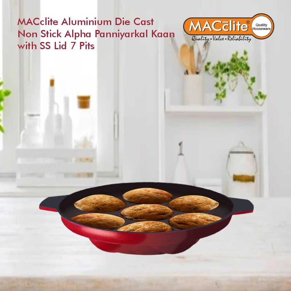 Buy MACclite Non Stick Aluminium Die cast Appam Patra/Paniyarakkal