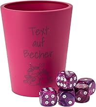 WeLoveDice - DiceCupFlex - Personalisierbarer Würfelbecher - Made In Germany (Magenta)