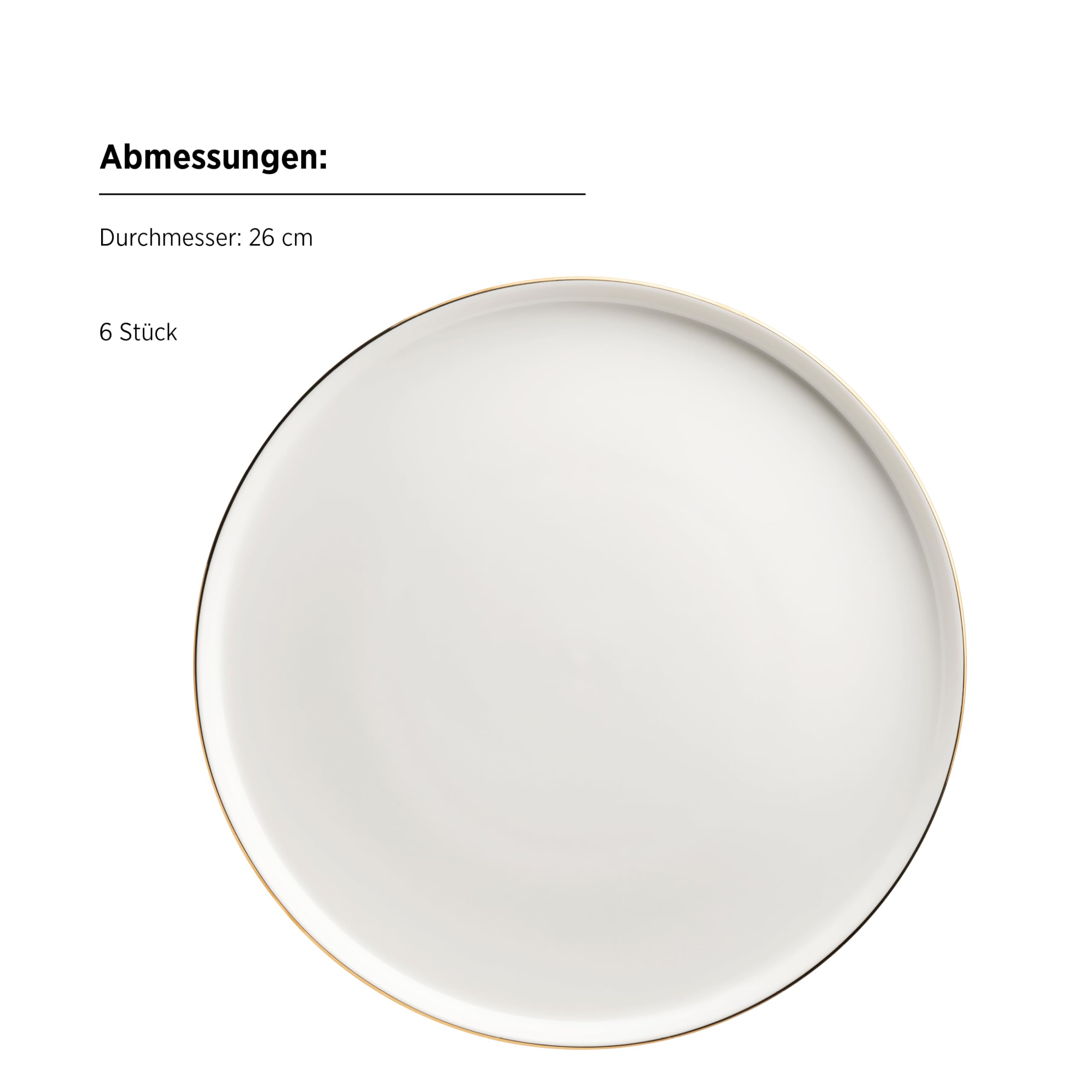 Assiettes Carrées en Porcelaine Fine 265 mm Lumina x 4 Porcelaine 265