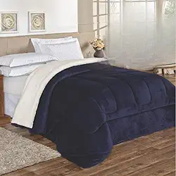 Edredom Casal - Cobertor Pesado E 2.40x2.20 - Ideal Para Inverno E Frio(Marinho)