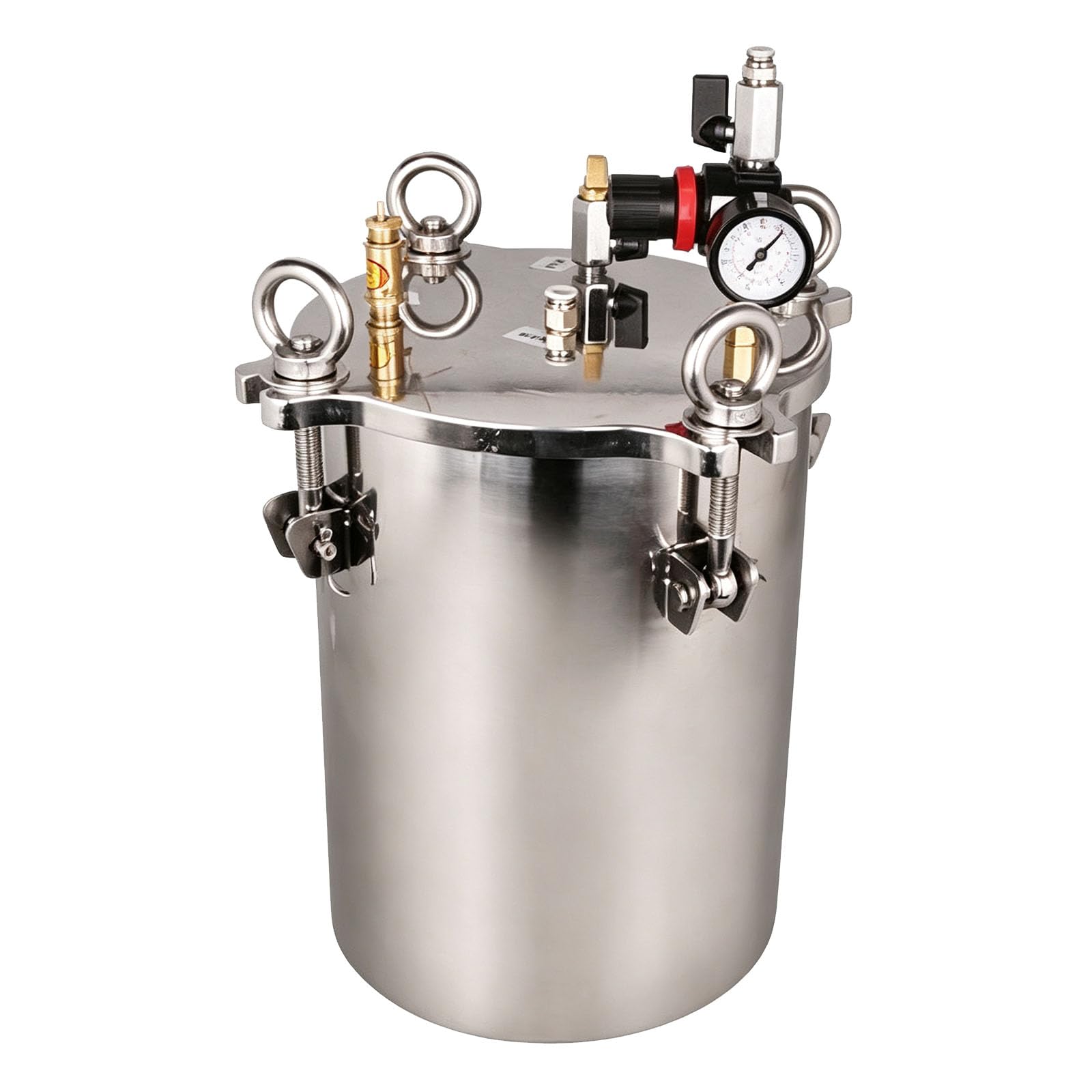 Tanque De Presión De Acero Inoxidable 304, Recipiente De Presión para Dispensación De Pegamento, con Manómetro Y Válvula De Seguridad, Capacidad Múltiple De 1l A 10l 10L
