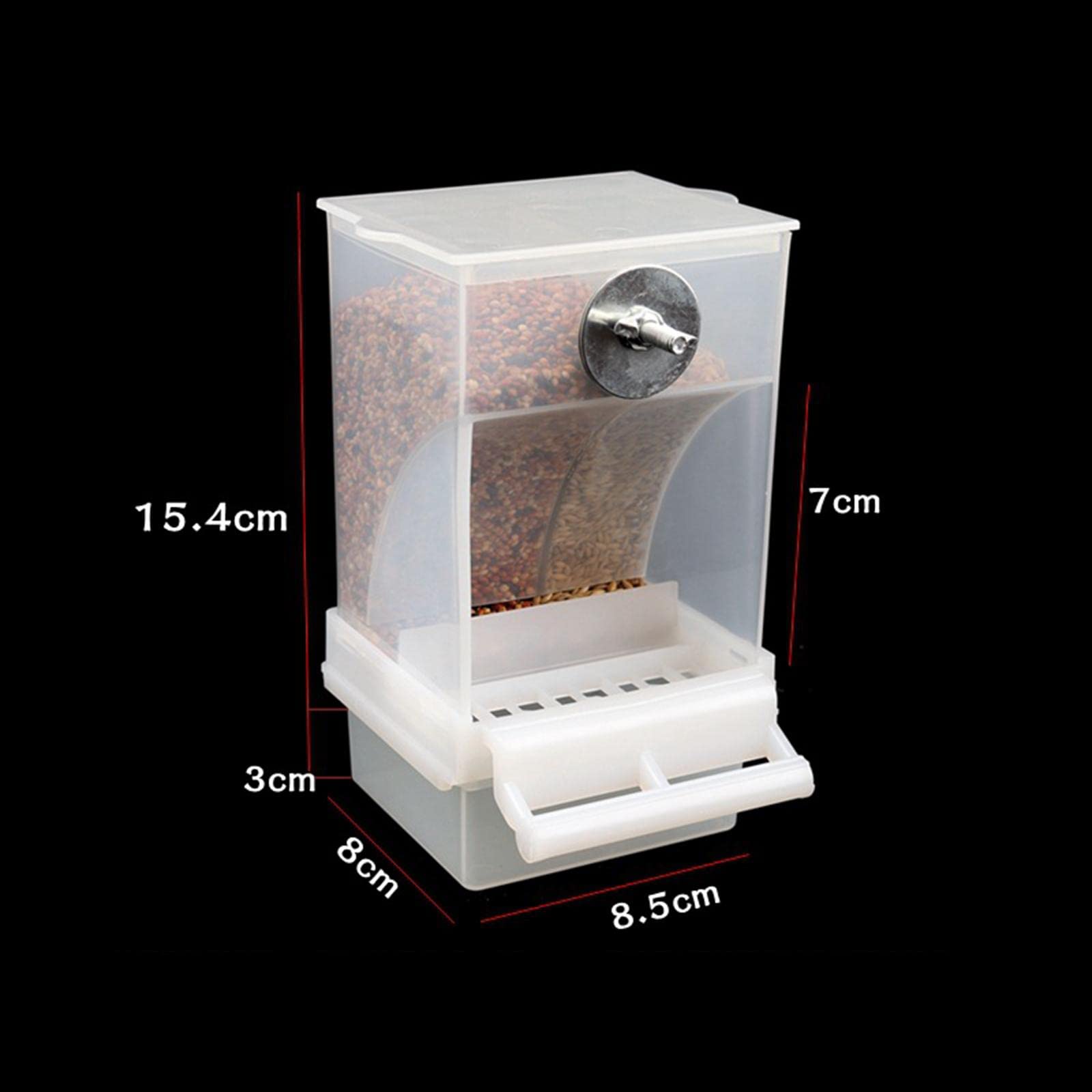 Automatischer Vogelfutterspender für Papageien, zum Aufhängen, für kleine bis mittelgroße Vögel, Kanarienvögel, Wellensittich, 5 Stück