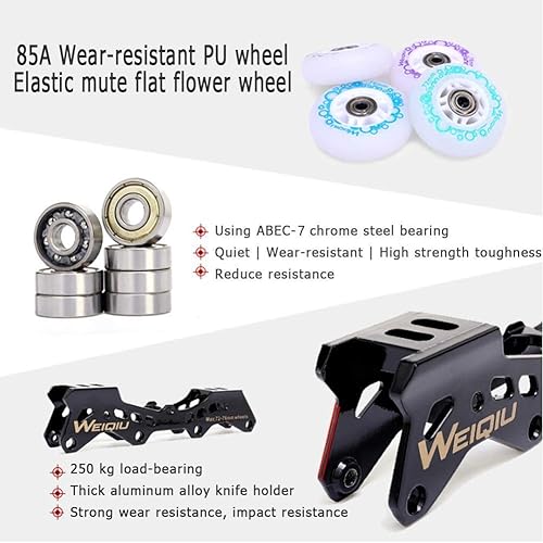 Miniatura 7 de GXDHOME Patines en línea para hombres y mujeres para adultos Fitness Performance Professional Patines en línea unisex para niños y jóvenes, ideal