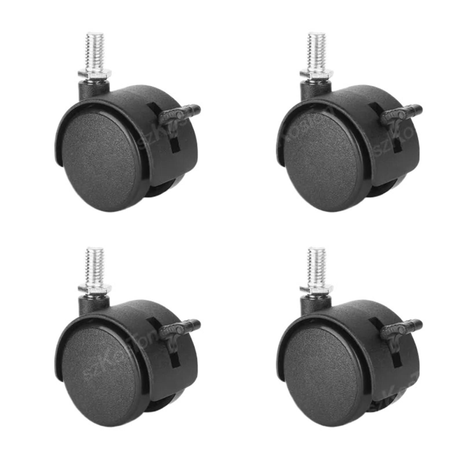 GYRAZXS 4-Pack 1.5-Inch Castor Wheels - Universal Mute Swivel Rollers for Furniture Tables Drawers & Cabinets - 360-Degree Replacement Caster Wheels