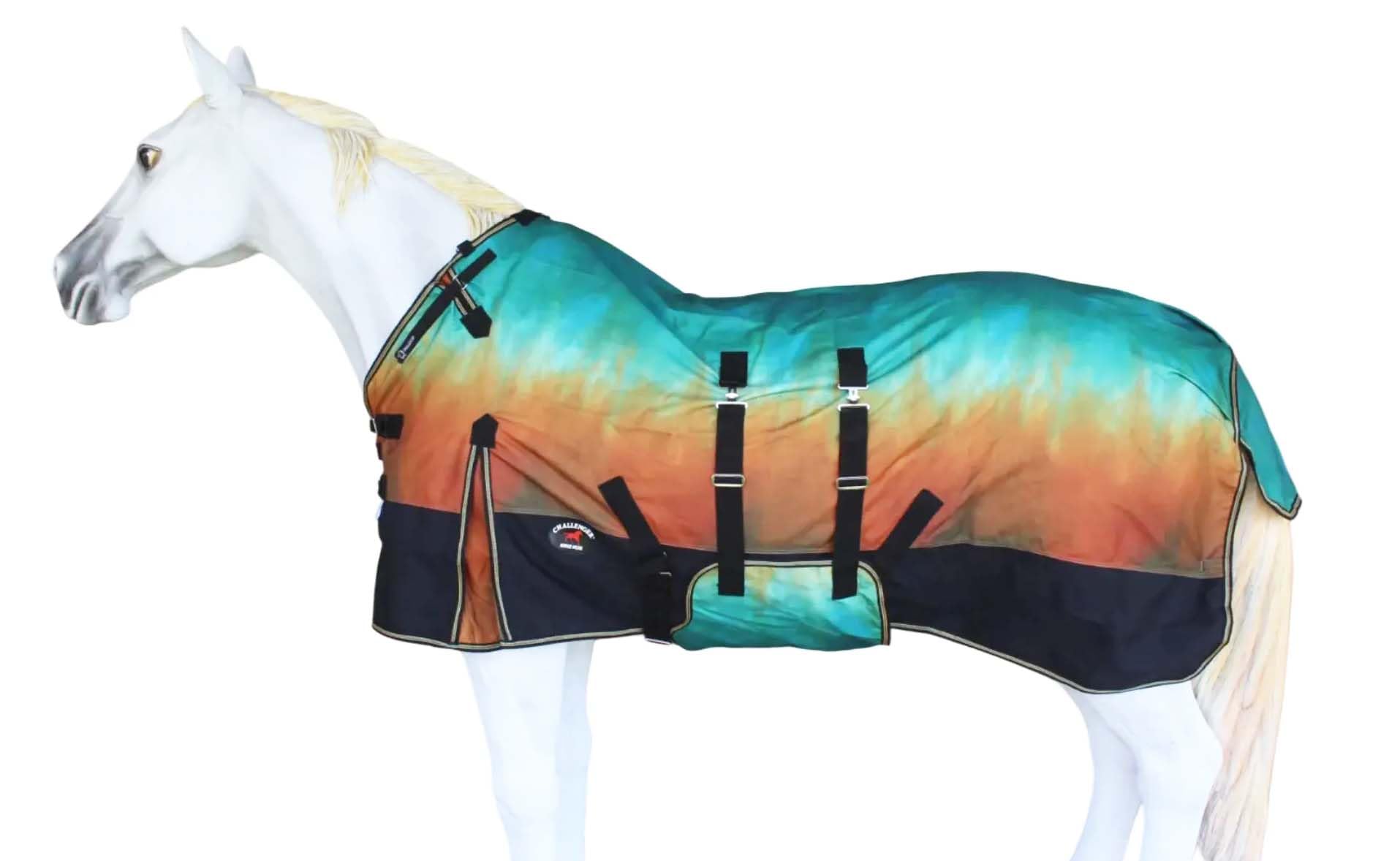 60" Horse Turnout Waterproof Fleece Lined Medium Winter Blanket Serape 3B107LG