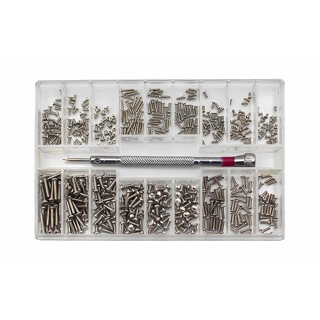 Kit De Vis Universel Pour Réparation - 18 Tailles (M1.2 à M3), ~500 Vis + Tournevis - Pour PC Portable, SSD, Lunettes, Jouets… - 7