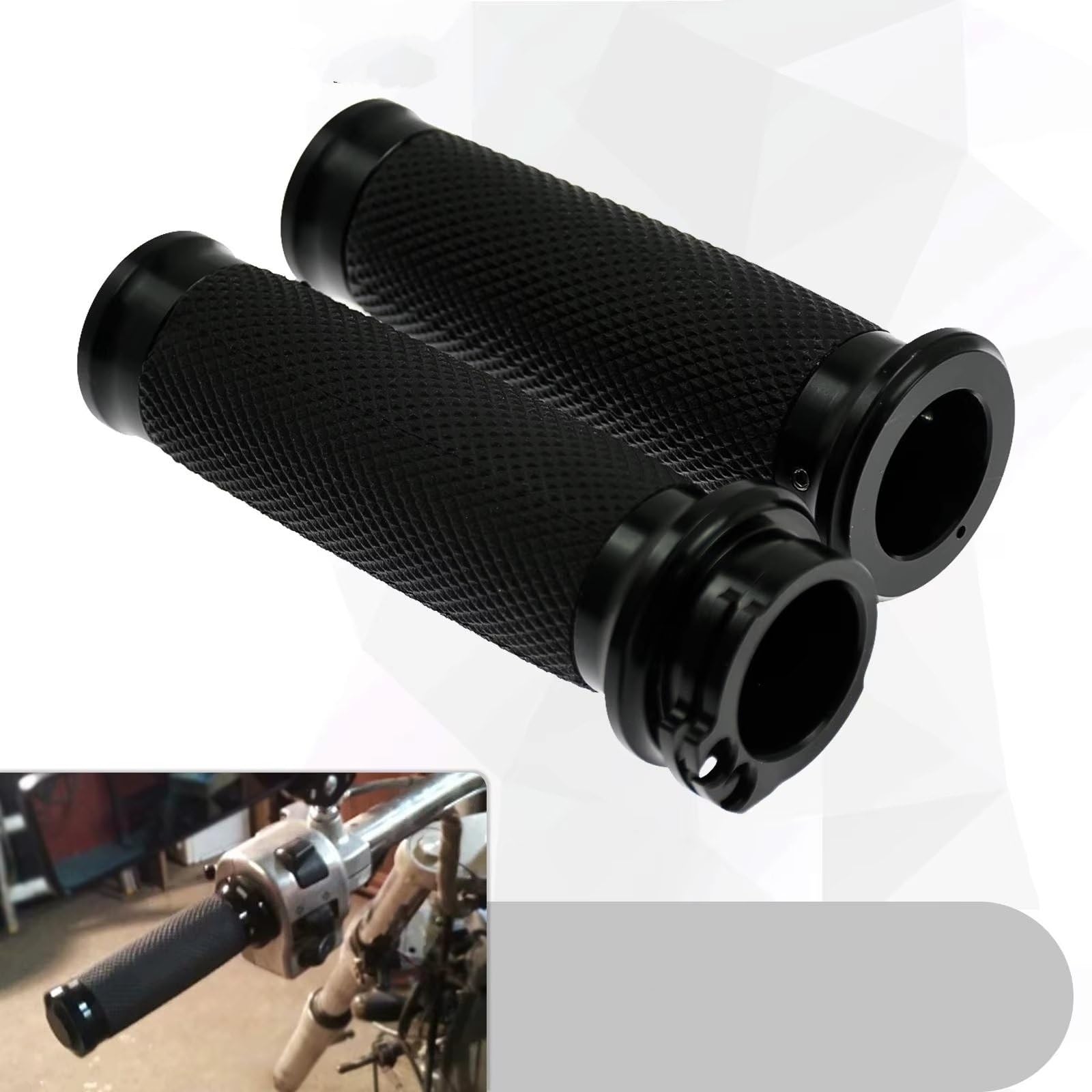 Coprimanubrio Moto Manopole Anti Manica Per Touring XL Manopole manubrio moto | Copri Manubrio Per Moto Da 1 "25 Mm. Manopole Universali Per Manubrio. Manicotto Antivibrante(Style A)