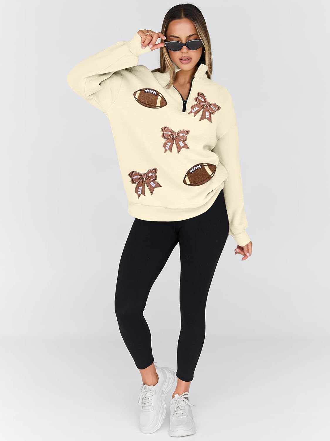 MAXIMGR Football Sweatshirt Women Game Day Sweatshirts Football Team Fans Pullover Shirt Sunday Funday Long Sleeve Tops - Image 5